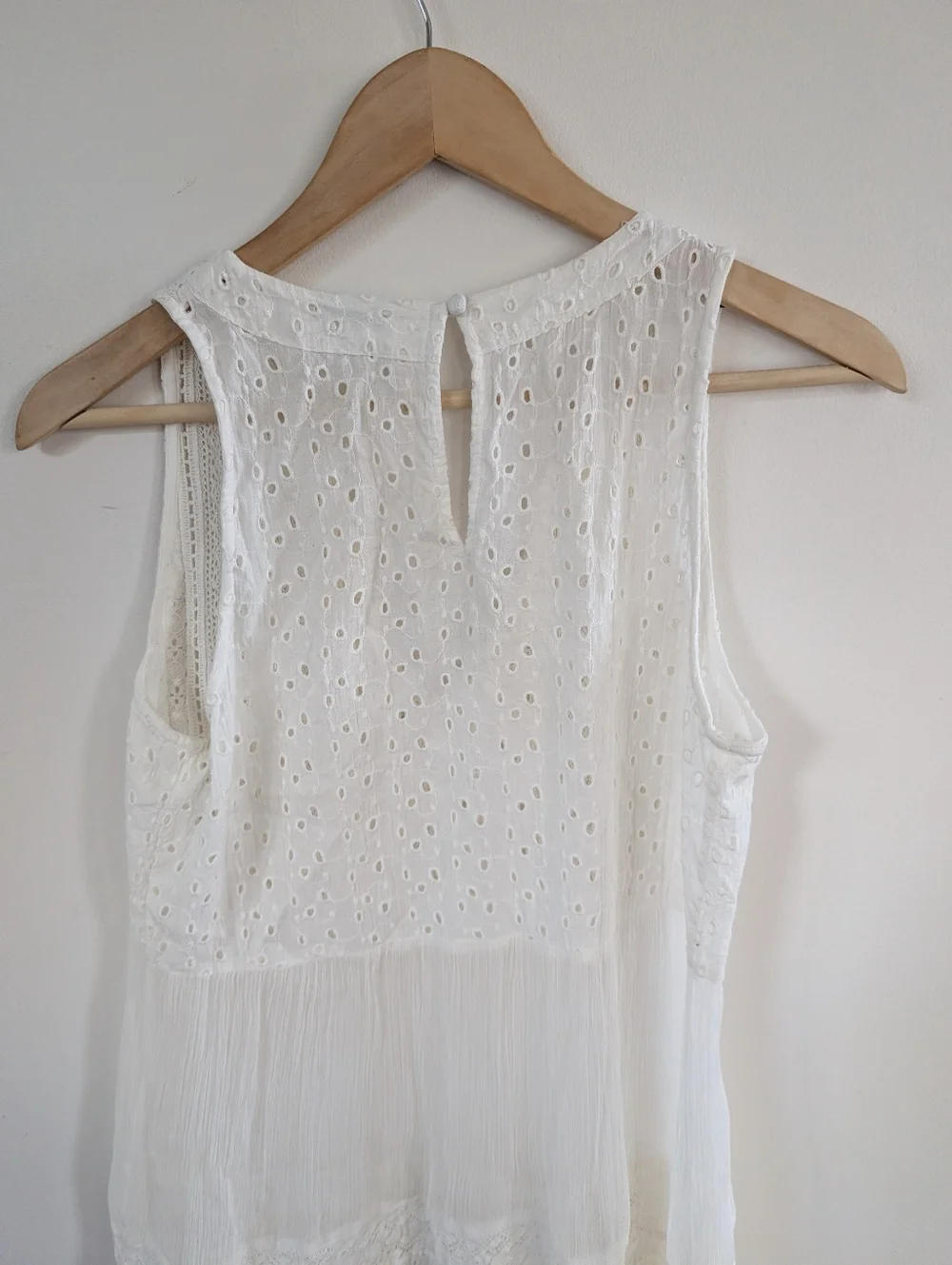 Sundance Zelie Ivory Eyelet Midi Dress Sleeveless Boho $168 S Small - Picture 7 of 8
